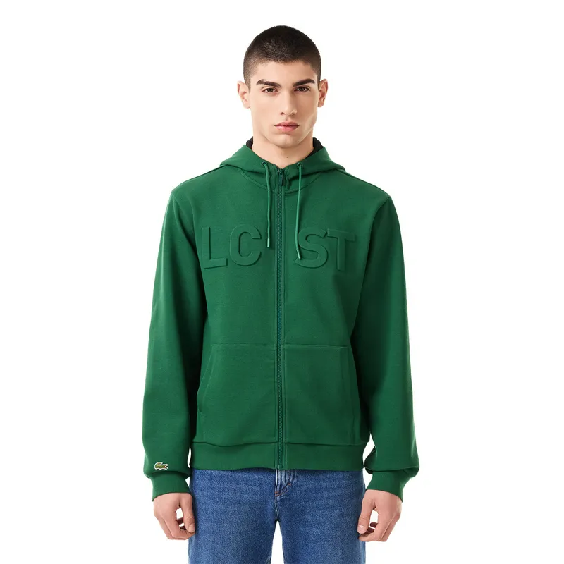 Толстовка Lacoste атласная, зеленый, арт. SH2510