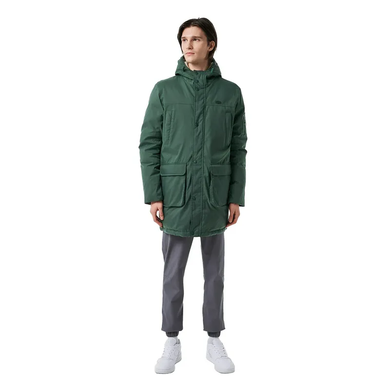 Парка Lacoste утепленная с капюшоном, зеленый, арт. BH2435
