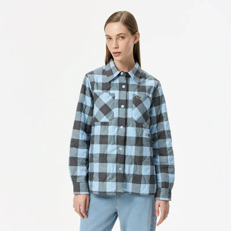 Рубашка Lacoste в клетку, голубой, арт. CF2610
