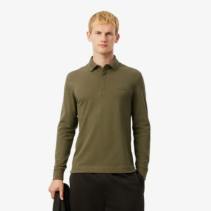 Поло Lacoste с длинным рукавом, зеленый, арт. PH2481