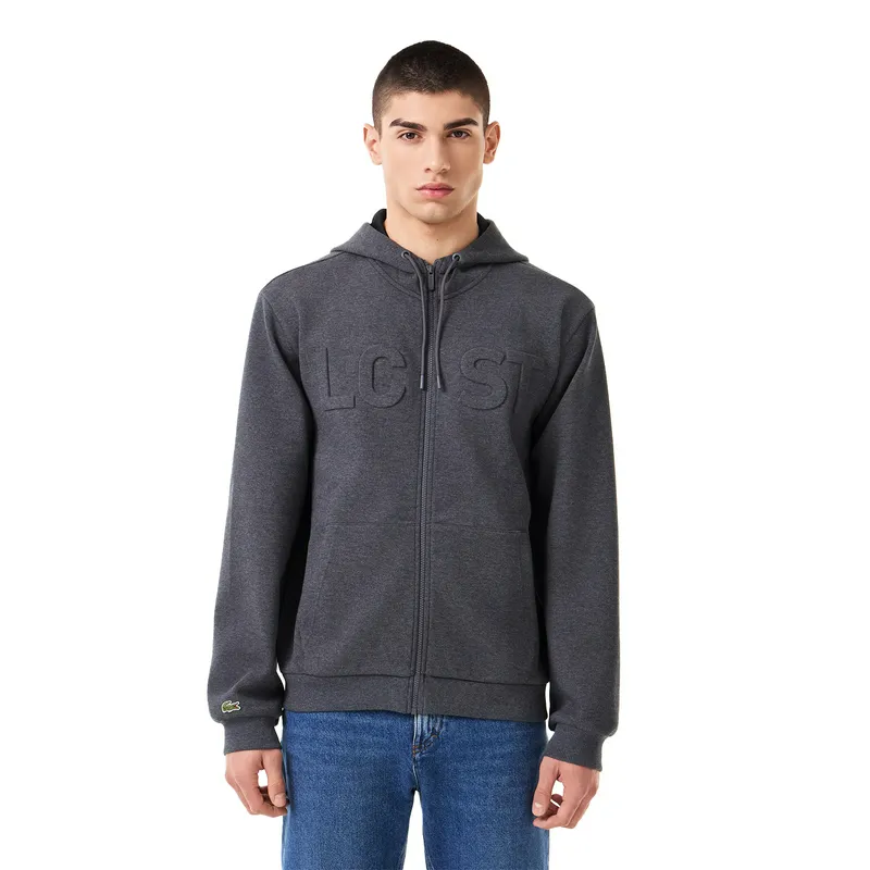 Толстовка Lacoste атласная, серый, арт. SH2510