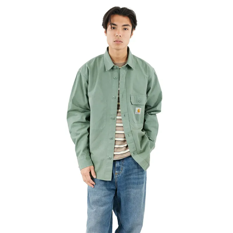 Рубашка Carhartt WIP Reno Shirt Jac, зеленый, арт. CTI031447