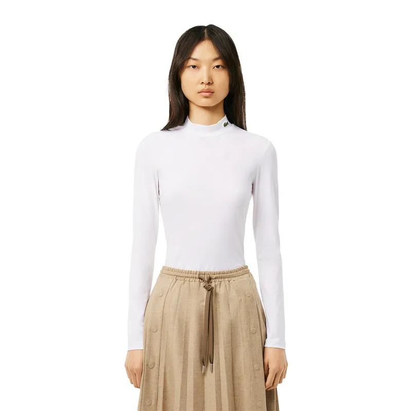Лонгслив Lacoste Slim Fit, белый, арт. TF2675