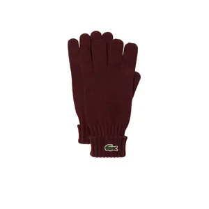 Перчатки Lacoste Classic wool, бордовый, арт. RV0452