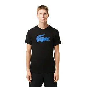 Футболка Lacoste с крупным принтом, черный, арт. TH2042