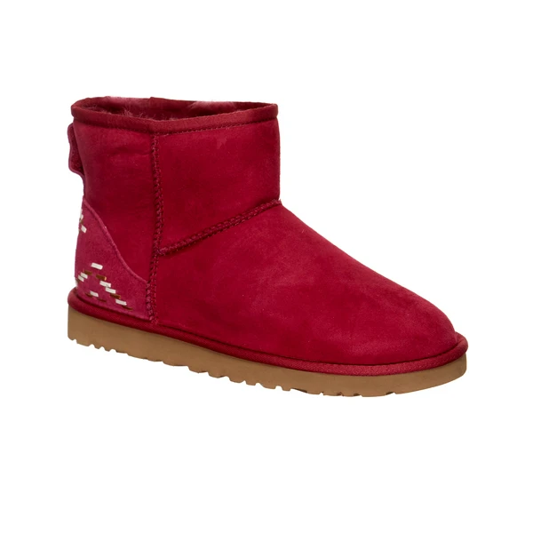 Ботинки UGG Classic Mini Rustic Wea, красный, арт. UG1009265