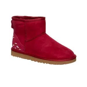 Ботинки UGG W Classic Mini Rustic Wea, бордовый, арт. UG1009265