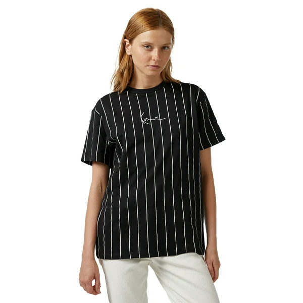 Футболка Karl Kani Small Signature Essential Pinstripe OS, черный, арт. KKKWTE02100102