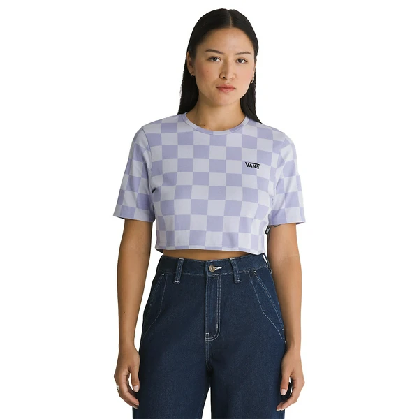 Футболка кроп Vans Check Crew Crop, фиолетовый, арт. VN000GB5