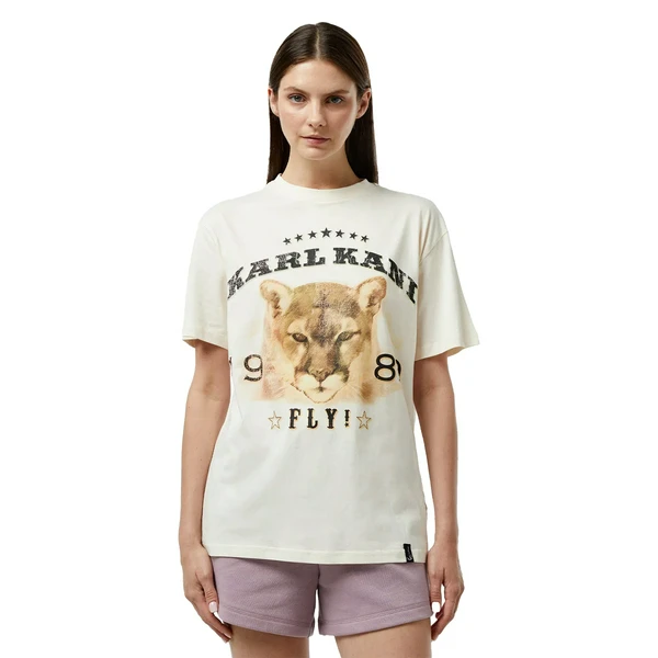 Футболка Karl Kani Woven Signature Mountain Lion OS, белый, арт. KKKW2410281