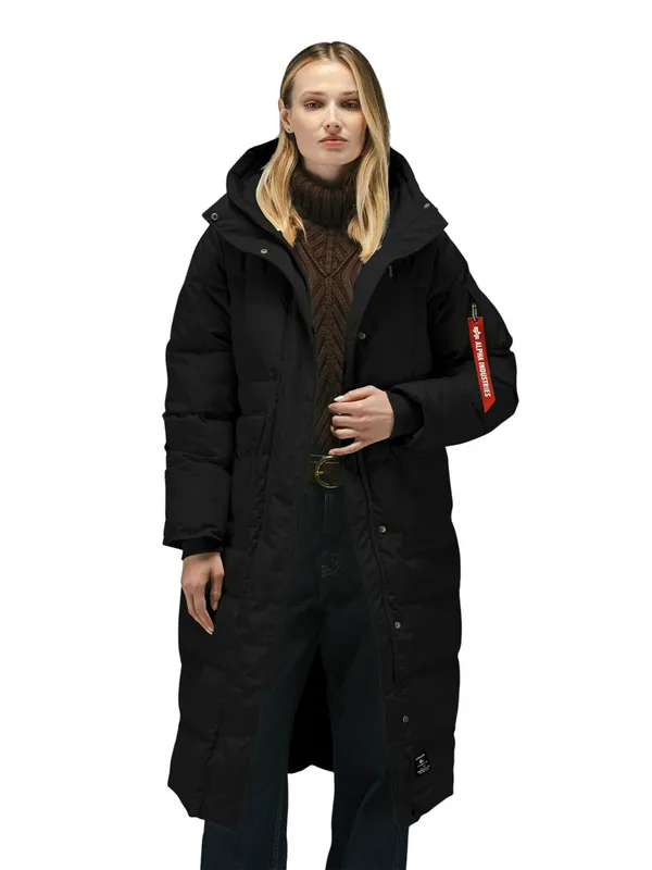 Пуховик Alpha Industries Sierra Long Puffer, черный, арт. AIWJS55500C1