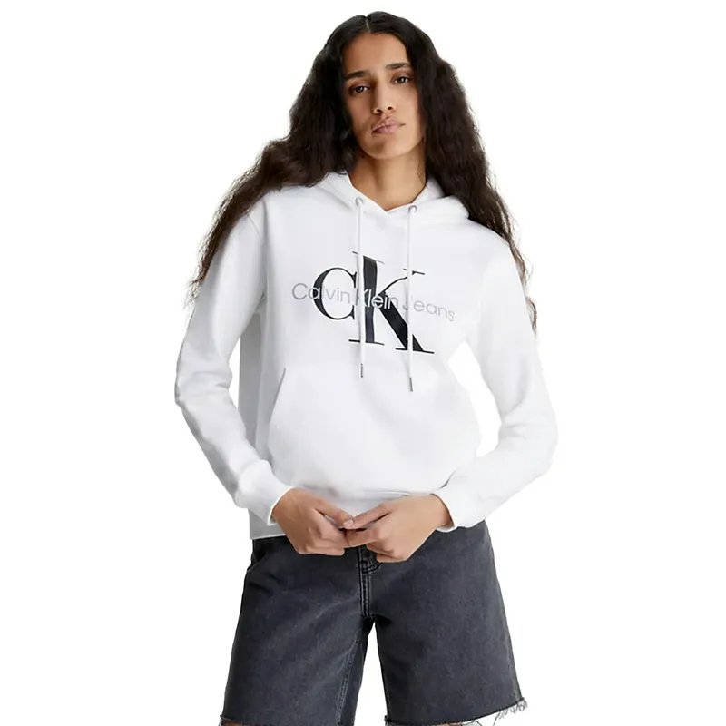 Толстовка Calvin Klein Monologo Hoodie, белый, арт. CKJ20J219141