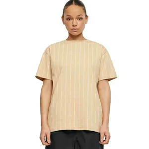 Футболка-топ Karl Kani Small Signature Star Pinstripe, бежевый, арт. KKKW2410051