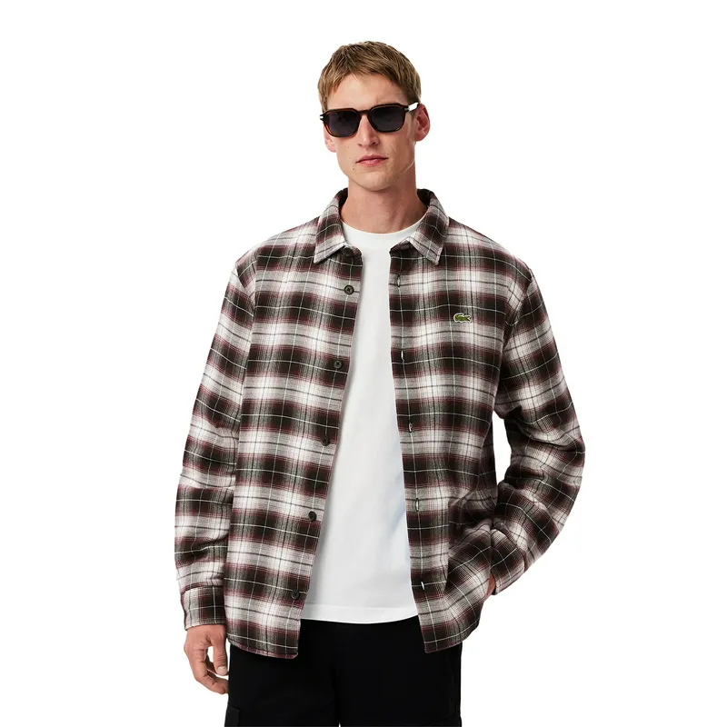 Рубашка Lacoste утепленная в клетку, разноцветный, арт. CH3499