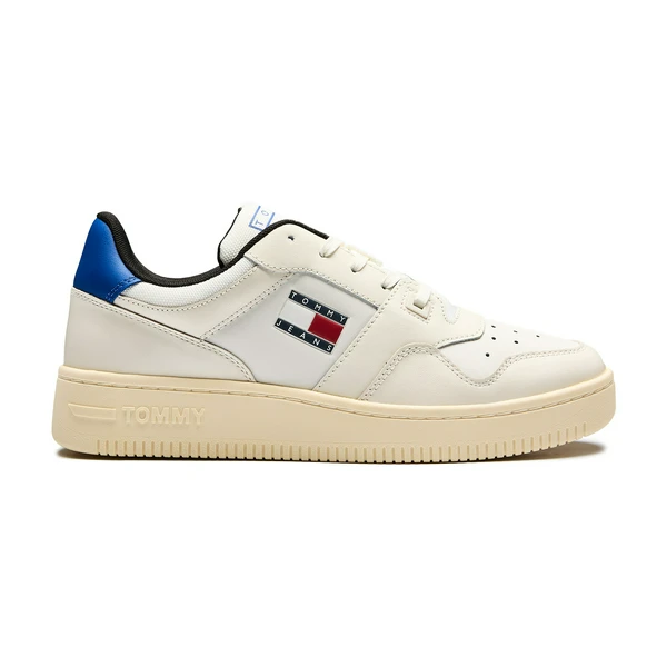 Кроссовки Tommy Jeans Contrast Heel Leather, бежевый, арт. TMEM0EM01255