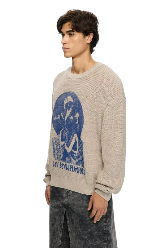 Свитер Les Benjamins Knitwear 101, бежевый, арт. LB25FWTURMUKN