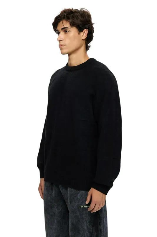 Свитер Les Benjamins Knitwear 101, черный, арт. LB25FWTURMUKN