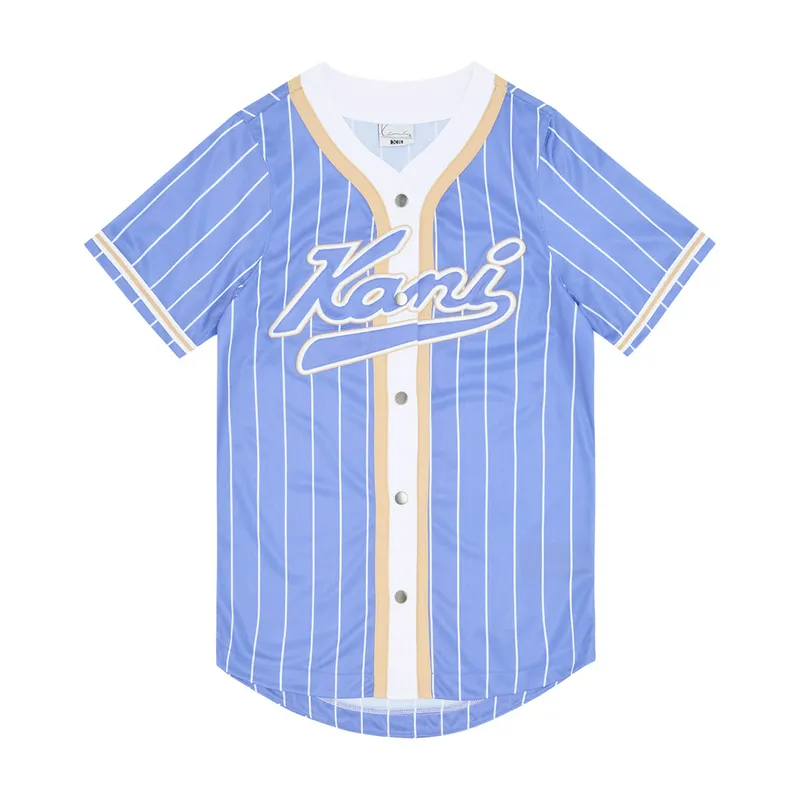 Рубашка Karl Kani Varsity Pinstripe, голубой, арт. KKKW2410291