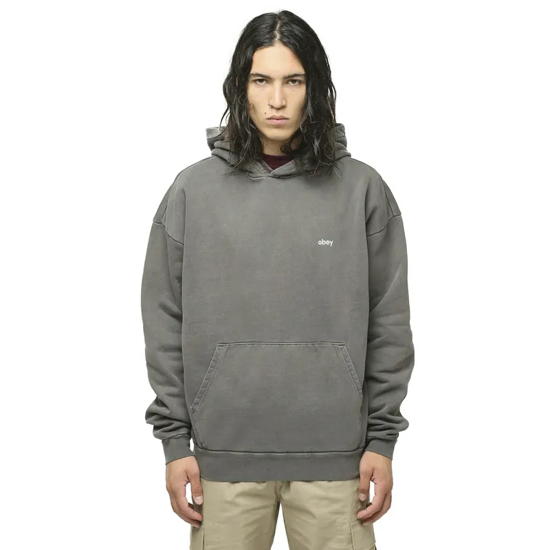 Толстовка Obey Lowercase Pigment, серый, арт. OB112470194