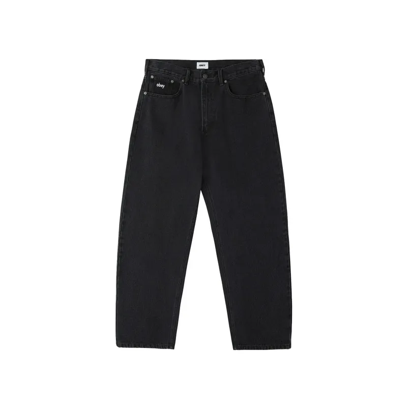 Брюки Obey Bigwig Baggy Denim, черный, арт. OB142010087