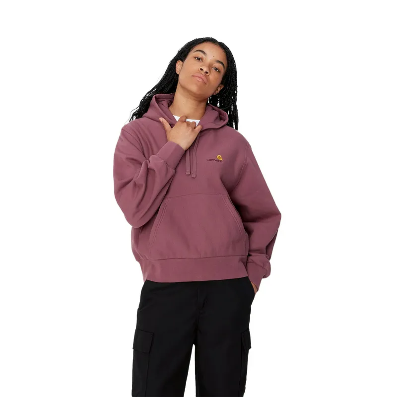 Толстовка Carhartt WIP Hooded American Script, розовый, арт. CTI033650