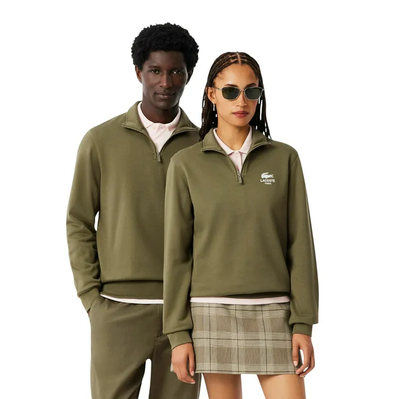 Толстовка Lacoste Half Zipped, хаки, арт. SH2735