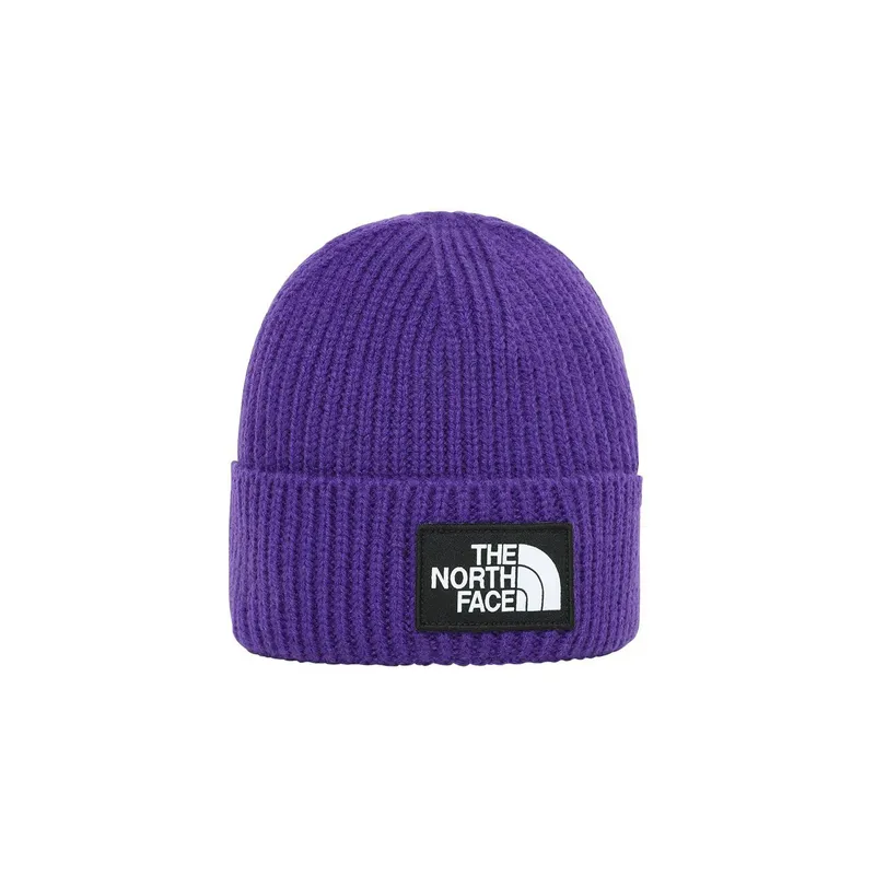 Шапка The North Face Logo Box Cuffed Beanie, фиолетовый, арт. NF0A3FJX