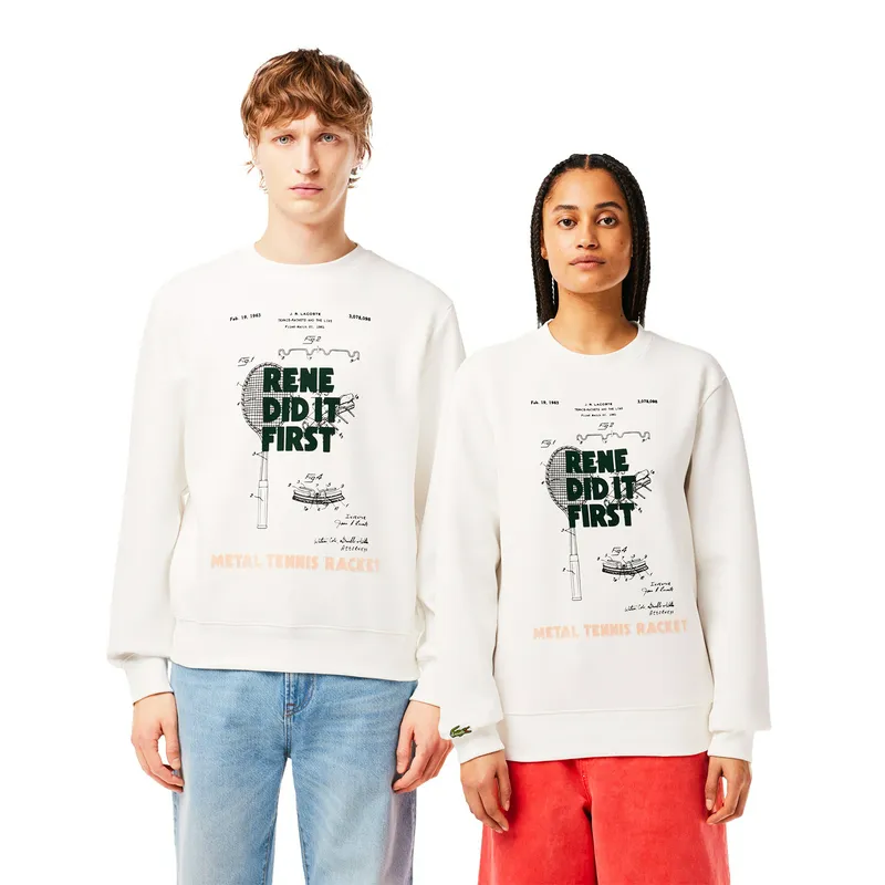 Толстовка Lacoste Crew Neck, белый, арт. SH0129