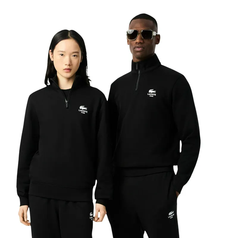 Толстовка Lacoste Half Zipped, черный, арт. SH2735