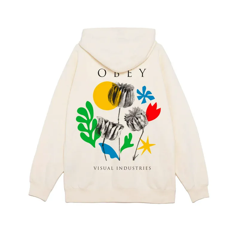 Толстовка Obey Flowers Papers Scissors, бежевый, арт. OB117463777