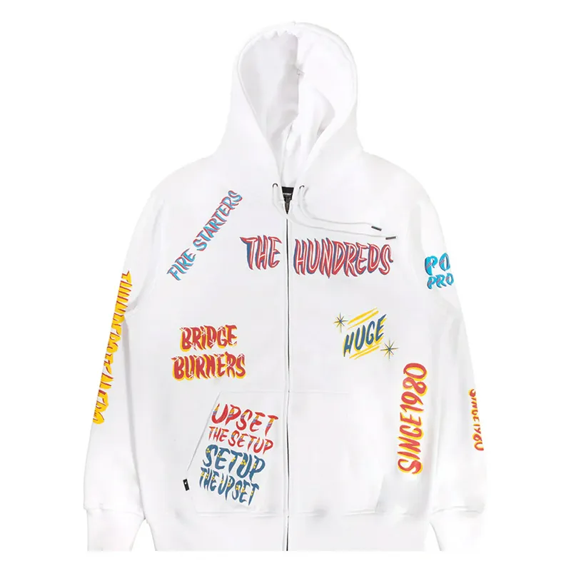 Толстовка The Hundreds Market Ziphood, белый, арт. HNT23F102008