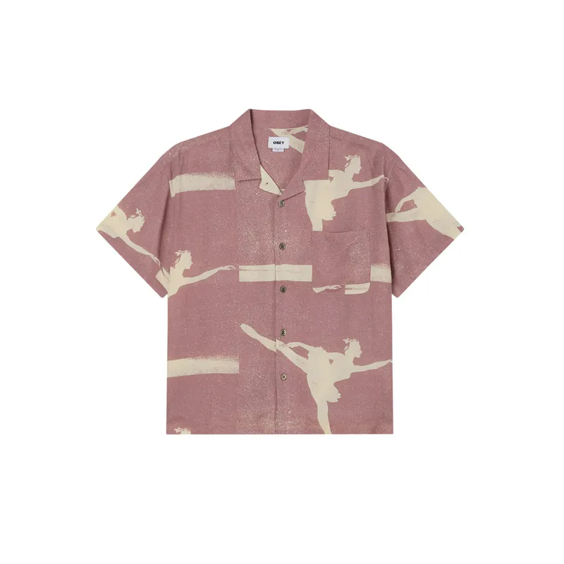 Рубашка Obey Jacques Woven, розовый, арт. OB181210431