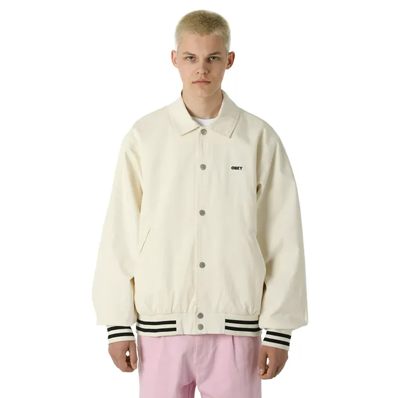 Бомбер Obey Icon Face Varsity, бежевый, арт. OB121800557