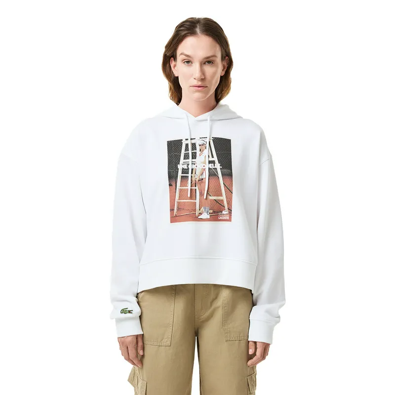 Толстовка Lacoste с принтом, белый, арт. SF7246