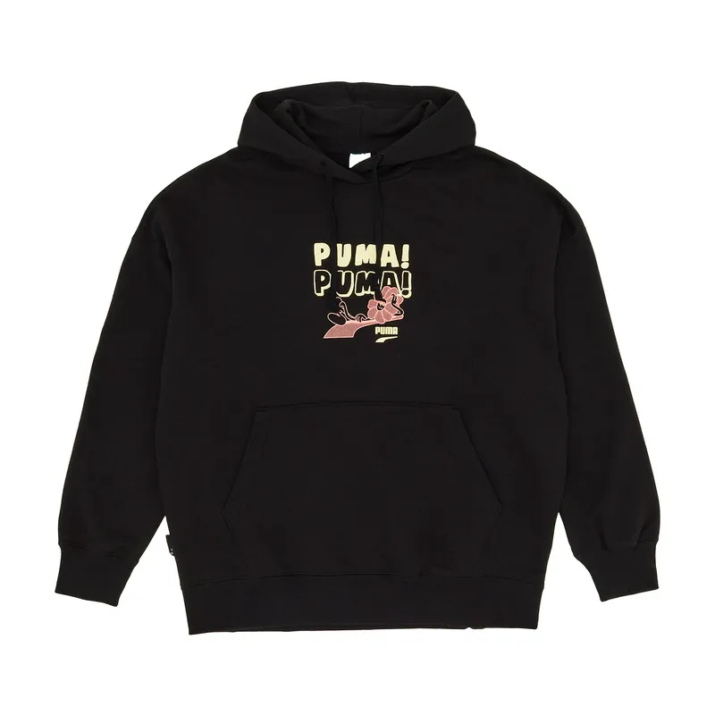 Толстовка Puma оверсайз с графическим принтом, черный, арт. PM535747