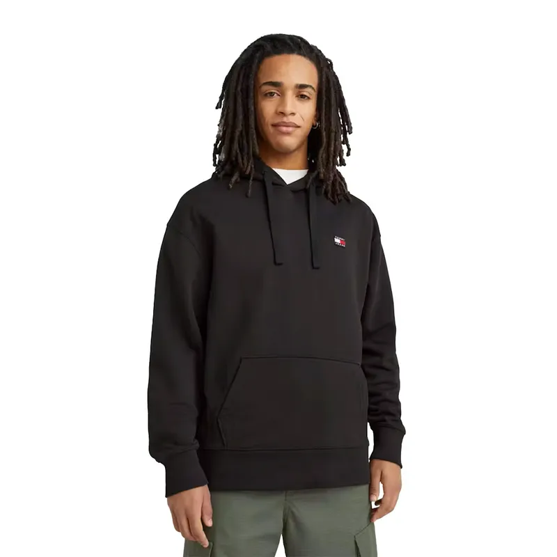 Толстовка Tommy Jeans Relaxed Fit Badge, черный, арт. TMDM0DM16369