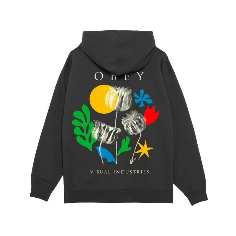 Толстовка Obey Flowers Papers Scissors, черный, арт. OB117463777