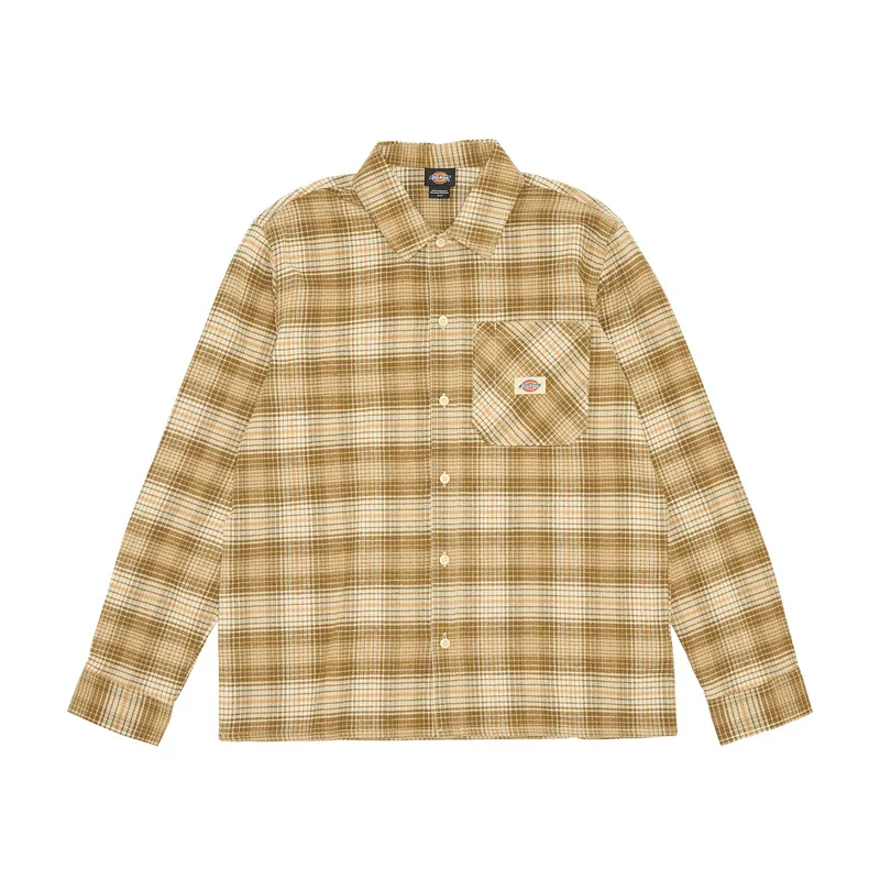 Рубашка в клетку Dickies Forest Check, коричневый, арт. DK0A8653