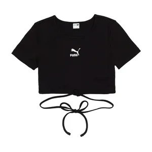 Женская футболка Puma Classics Ribbed Tee, черный, арт. PM533450