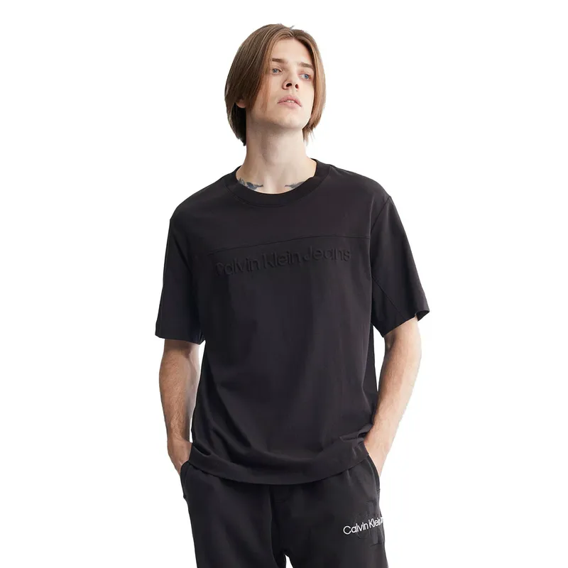 Футболка Calvin Klein Embossed Institutional Logo Relaxed Tee, черный, арт. CKJ30J324304