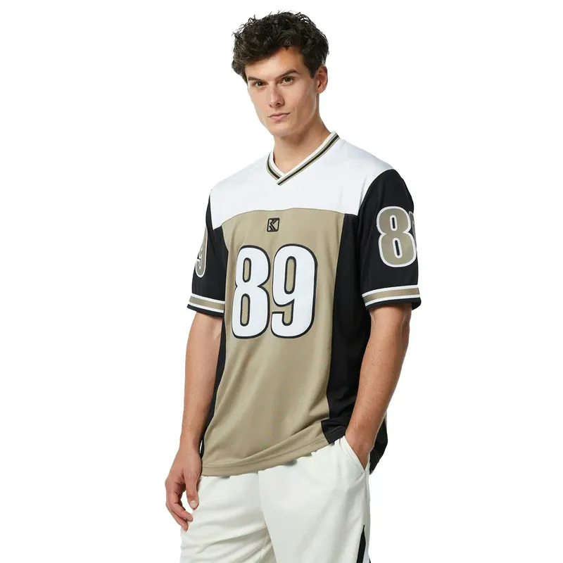 Футболка Karl Kani OG Block Jersey, коричневый, арт. KKKU2410022