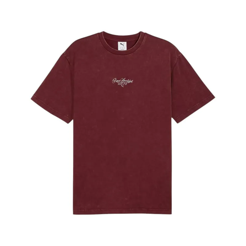 Футболка Puma GRAPHIC Font Play Relaxed Washed Tee, бордовый, арт. PM632119