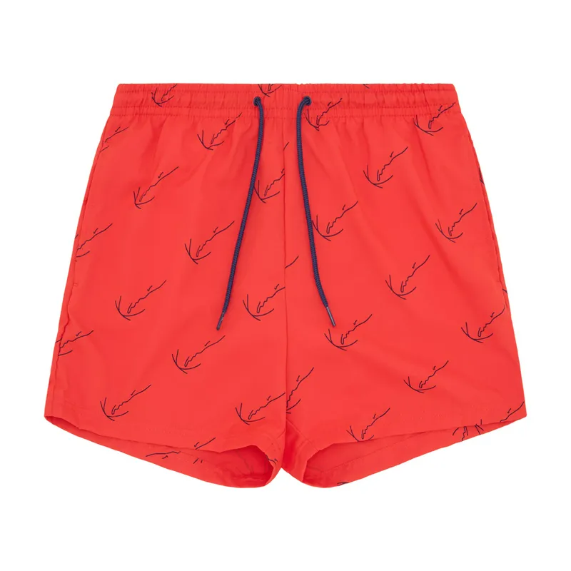 Шорты Karl Kani Small Signature AOP Board Shorts, красный, арт. KKKMSW01205101