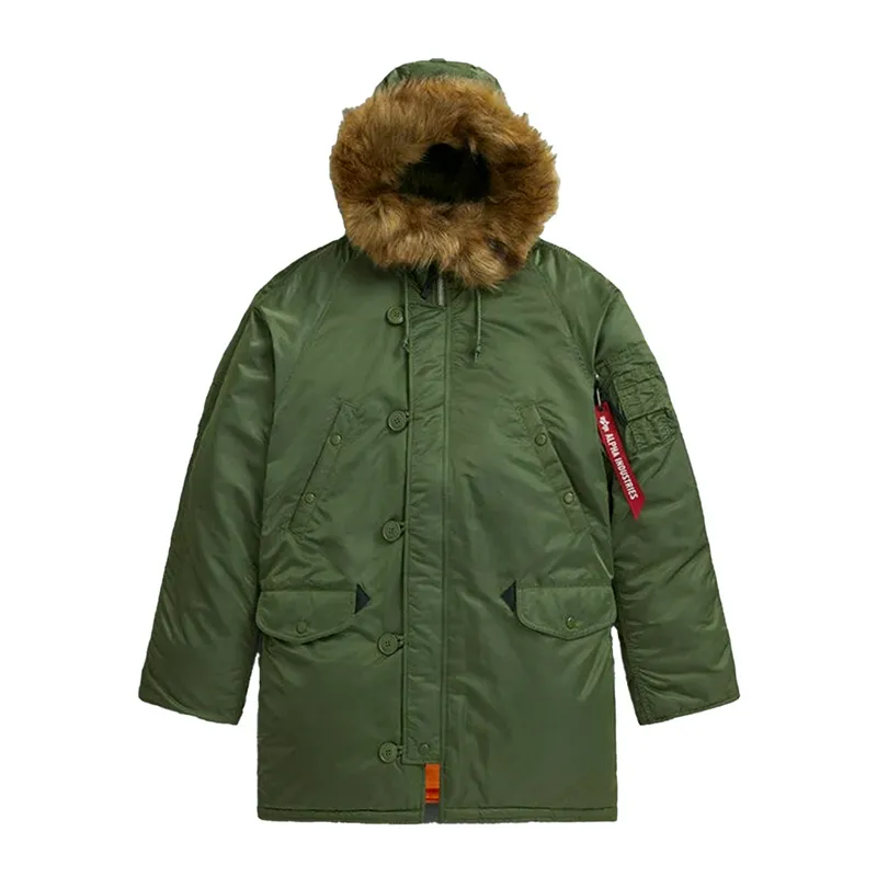 Парка Alpha Industries N3B Slim Fit, зеленый, арт. AIMJN31210C1