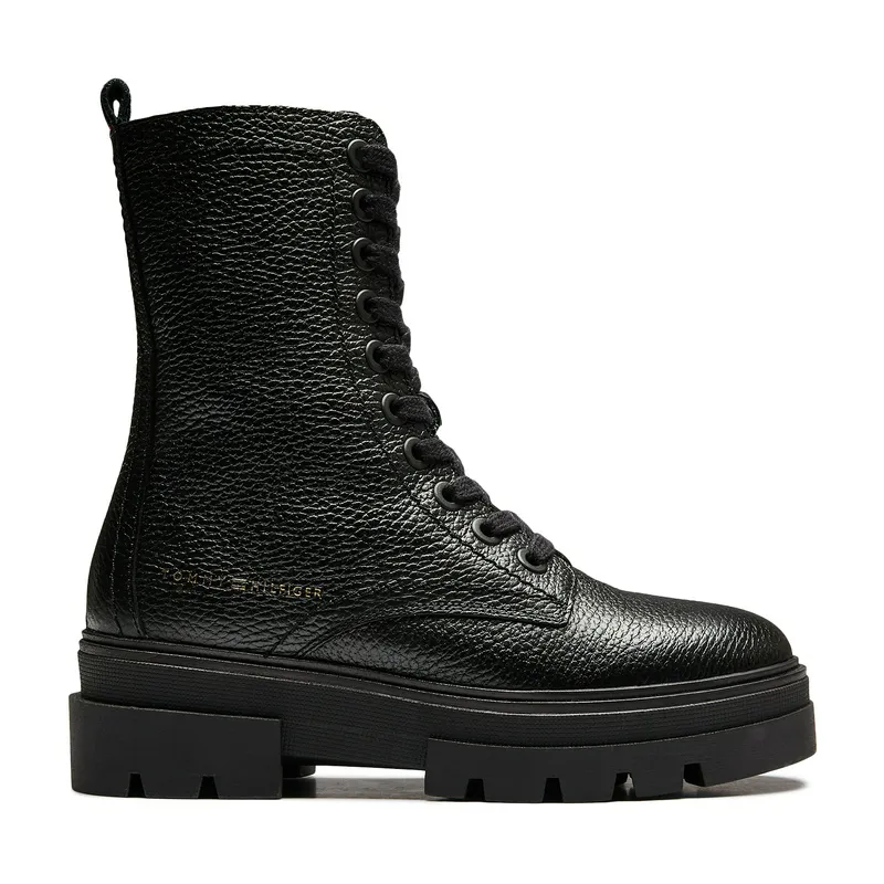 Кеды Tommy Jeans Monochromatic Lace U, черный, арт. TMFW0FW06732