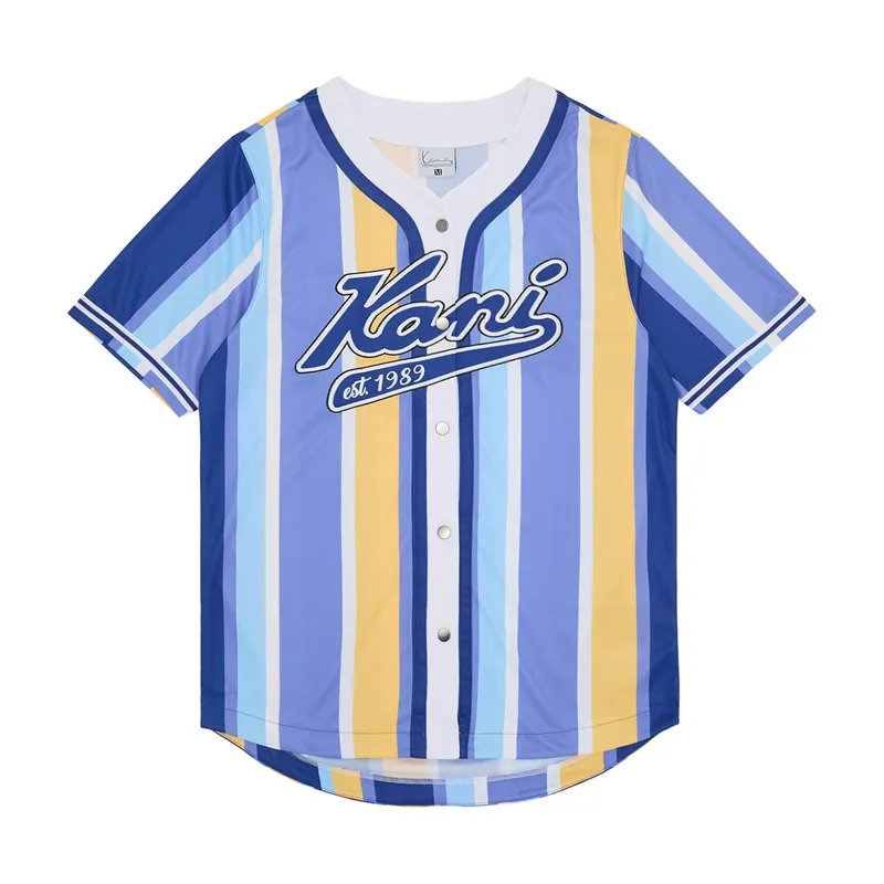 Рубашка Karl Kani Varsity Striped, синий, арт. KKKM2410421