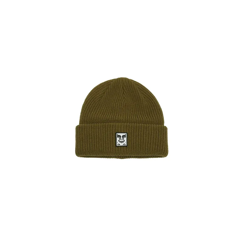 Шапка Obey Mid Icon Patch Cuff Beanie, коричневый, арт. OB100030195