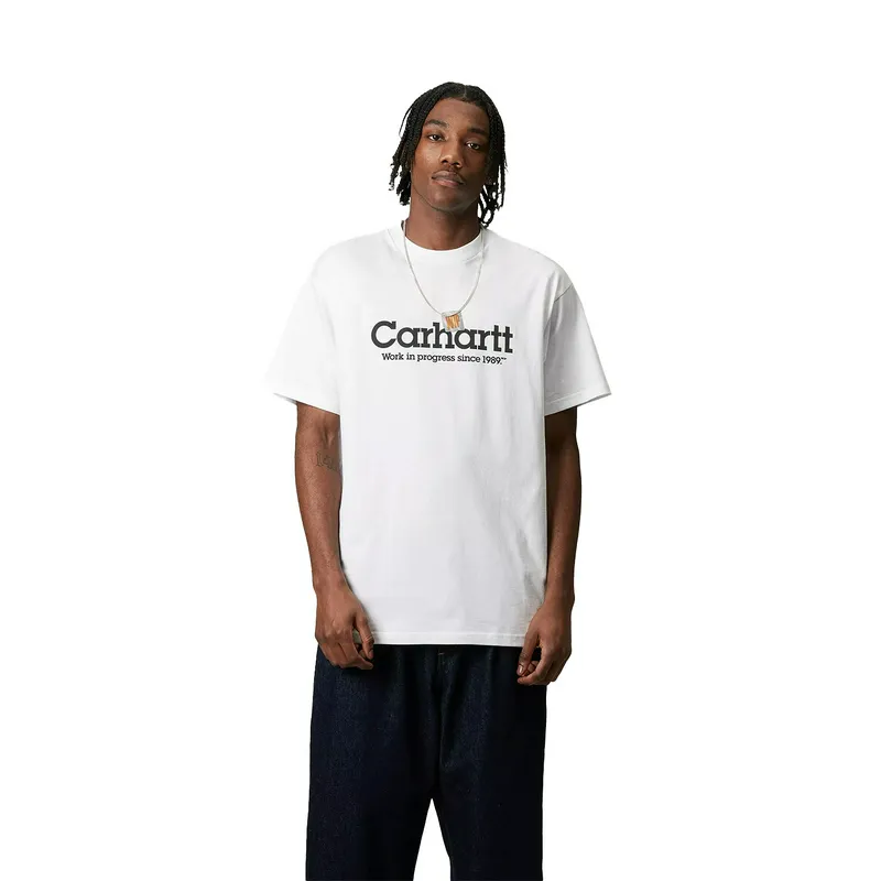 Футболка Carhartt WIP S/S Label Script, белый, арт. CTI034421