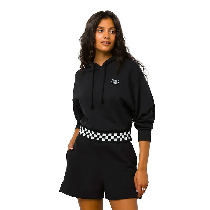 Толстовка Vans Boom Boom Check Crop, черный, арт. VN000GJ2