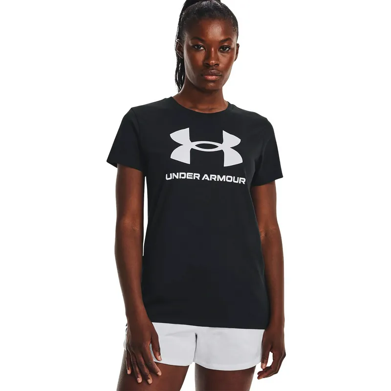 Футболка Under Armour W Sportstyle Logo SS, черный, арт. UA1356305